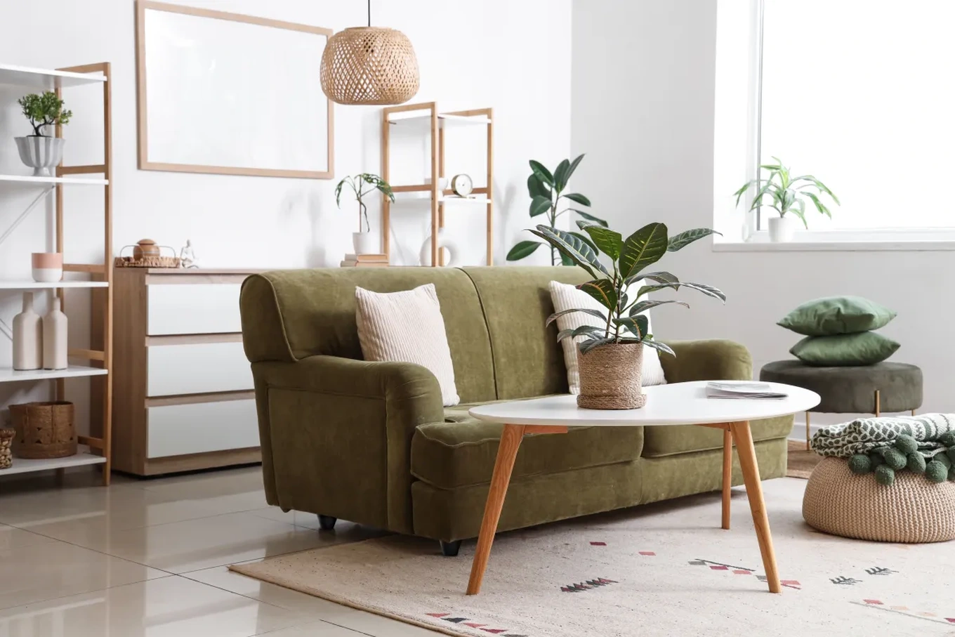 Sofa có thể phá hủy toàn bộ bố cục nếu chọn sai kích thước (Ảnh: Shutterstock).